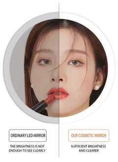 Y&D 10X 1X Magnifying Lighted Makeup Mirror, LED Vanity Mirror 3 Color Dimmable Lighting Modes,High-Definition Cosmetic  - Image 2