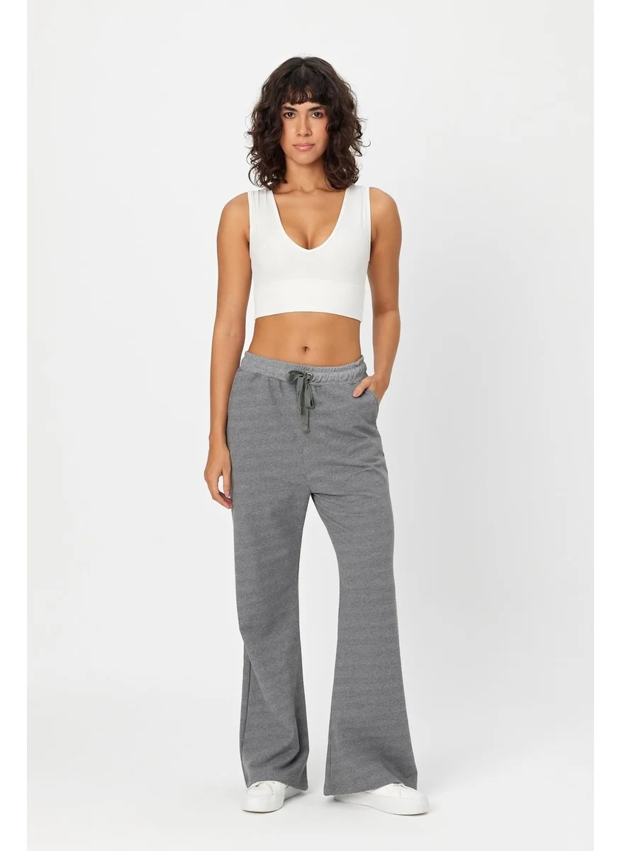 Alexander Gardi Cotton Tied Waist Palazzo Trousers with Pockets (B22-13500)