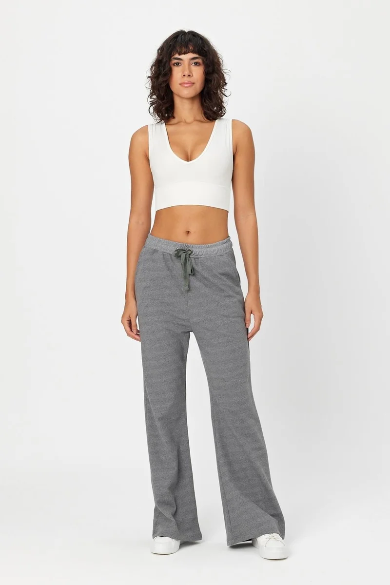 Alexander Gardi Cotton Tied Waist Palazzo Trousers with Pockets (B22-13500)