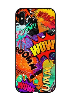 Protective Case Cover For Apple iPhone XS Max Multiple Sticker Design Multicolour