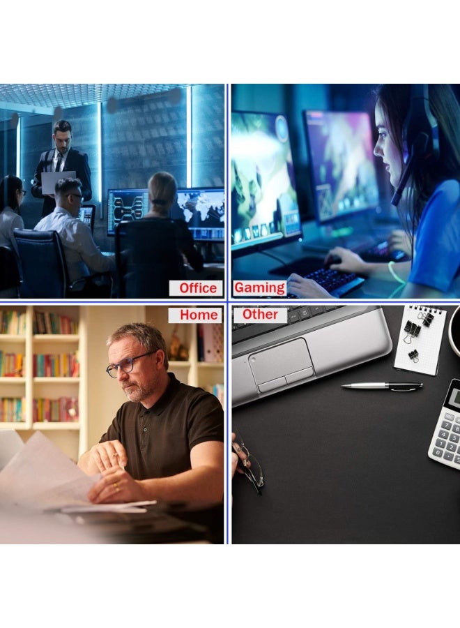 Extra Large Mouse Pad, Gaming Mouse Pad, Big Mouse pad, Waterproof Extra Large Big Mouse Pad with Stitched Edge, Non-Slip Base Keyboard Pad for Gamer, Office & Home, 31.5 x 15.8, Black Lines - Image 5