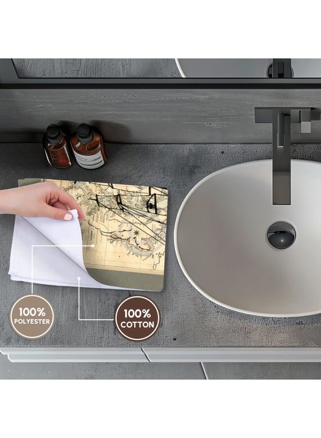 3DROSE 3D Rose Print of Vintage Chesapeake Bay with Ghost Ship TWL_204904_1 Towel, 15" x 22" - Image 4