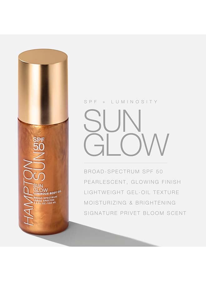 Hampton Sun SPF 50 Sun Glow Body Oil 3.4 oz - Image 4