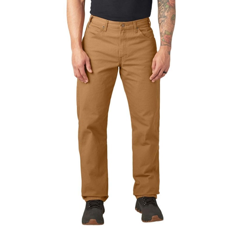Dickies Mens Relaxed Fit Straight-Leg Duck Carpenter Jeans, Brown Duck, 36W x 30L US - Image 1