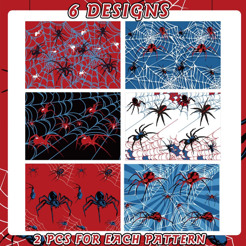 Sinload 12 Sheets Spider Wrapping Paper Spider Webs Gift Wrap Paper Bulk for Christmas Halloween Birthday Party Gifts Wrapper DIY Craft, 19.7 x 27.6 Inches - Image 4