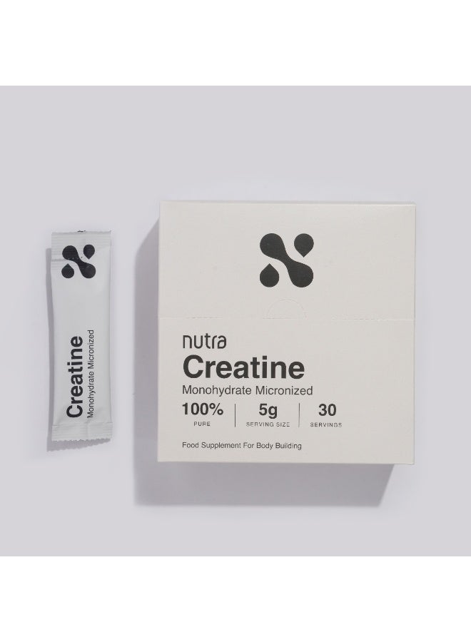 Nutra Creatine Monohydrate Micronized for female & male – 100% Pure, 5g Per Serving, 30 Servings, Unflavored, Easy Mix Fitness Supplement - Image 1