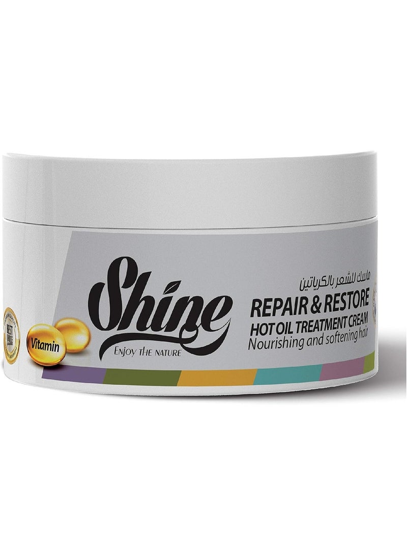 Shine Silky and Shiny Hair with Keratin Mask & Serum 350ml - Image 1
