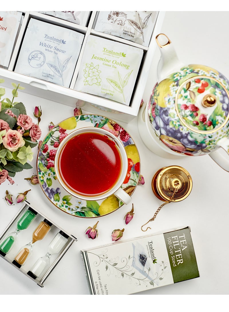 Tealand Durable Heat Resistant Quality Material Teapot Size Filter Paper Fiber  For Coffee Mocha Tea Leaf - Image 5