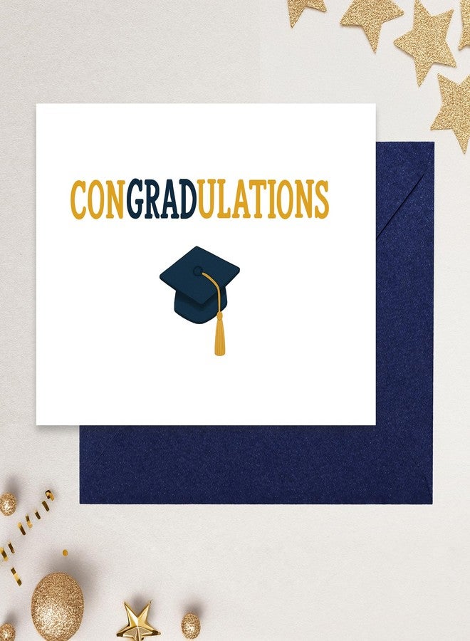 Cheerin Congratulations Card with Envelope - Graduation Card for Her and Him - Congrats Grad Gift for Graduating Students - Proud of You Gifts 5x7 Inch - Image 4