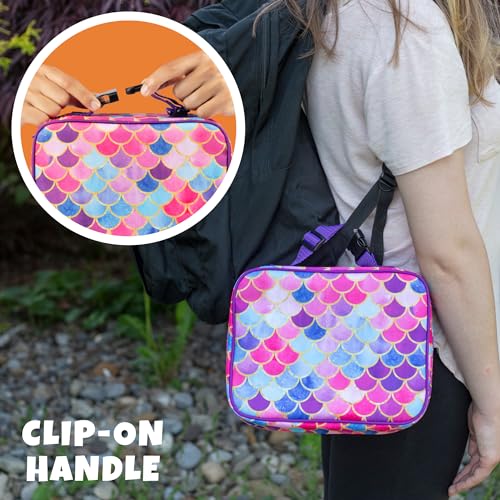 Bentology Insulated Lunch Bag for Kids & Adults- Reusable Thermal Sleeve w Clip on Handle- Easy to Clean Water-Resistant Lunchbox Tote- Mini Cooler Bag for Work School, Picnic, Daycare- Back to School - Image 3