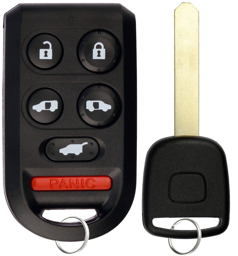 KeylessOption Keyless Entry Car Remote Fob with Uncut Ignition Transponder Key Replacement for OUCG8D-399H-A - Image 1
