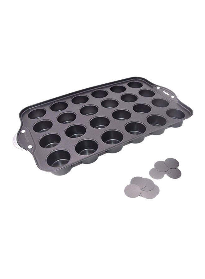 NIBEMINENT Non-Stick Muffin Pan Black 28x49x5centimeter