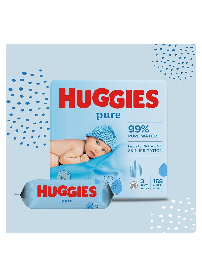Huggies - Pure Baby Wipes With 99 Percentage Pure Water for Sensitivity (Pack of 10) - Image 1