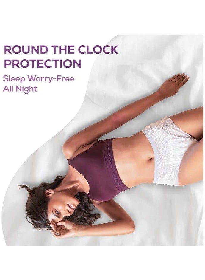 EverEve Ultra Absorbent Disposable Period Panties, M-L, 2's Pack, 0% Leaks, Sanitary protection for women & Girls, Maternity Delivery Pads, 360 Protection, Postpartum & Overnight use, Heavy Flow - Image 4