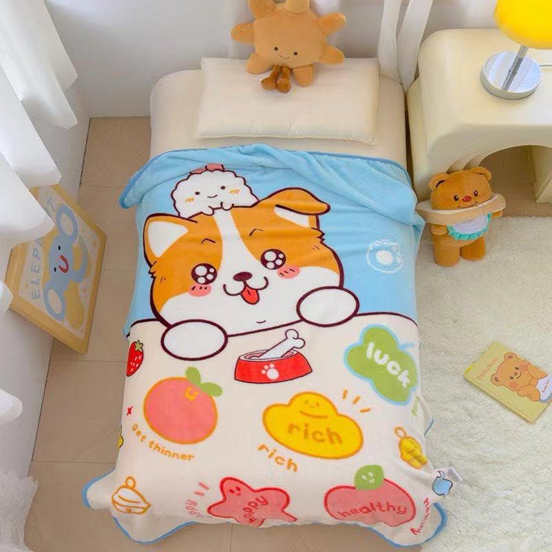 Butterthief Light Weight Cartoon Printed Blanket 100 x140 cm, 0-5 Years Soft Flannel for All Seasons Reversible Baby Blanket for Kids Toddlers New Born Boys & Girls - Image 1