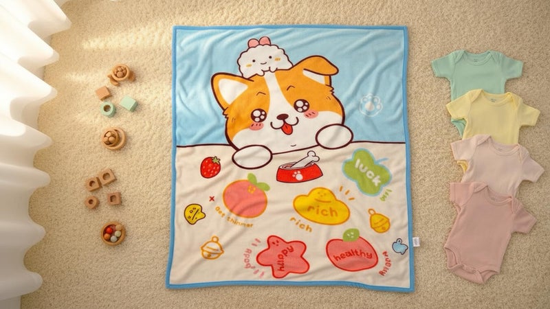 Butterthief Light Weight Cartoon Printed Blanket 100 x140 cm, 0-5 Years Soft Flannel for All Seasons Reversible Baby Blanket for Kids Toddlers New Born Boys & Girls - Image 5