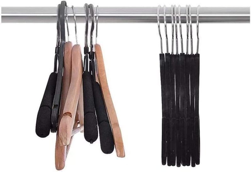 HOUSE DAY Velvet Hangers with Tie Bar 20 Pack Ivory, Clothes Hanger Non-Slip, Space Saving Felt Hangers for Pants, Coat, Suits, Shirt, Scarf, No Hanger Marks. - Image 4