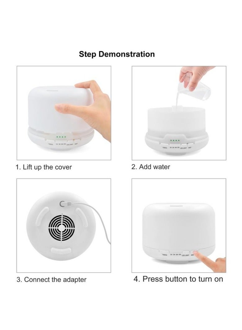 بلومنغ تايم جهاز ترطيب الهواء بالموجات فوق الصوتية مع أضواء LED بـ 7 ألوان باللون الأبيض 125 × 165 ملم - Image 3