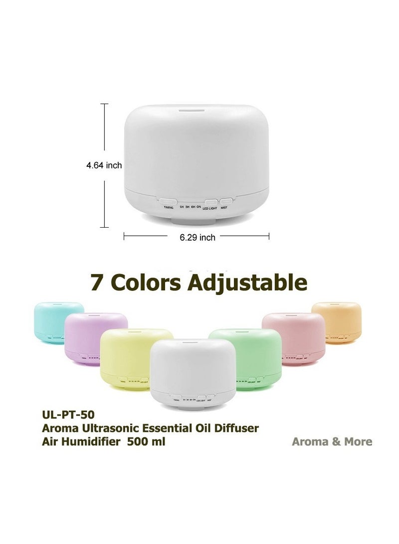 بلومنغ تايم جهاز ترطيب الهواء بالموجات فوق الصوتية مع أضواء LED بـ 7 ألوان باللون الأبيض 125 × 165 ملم - Image 5