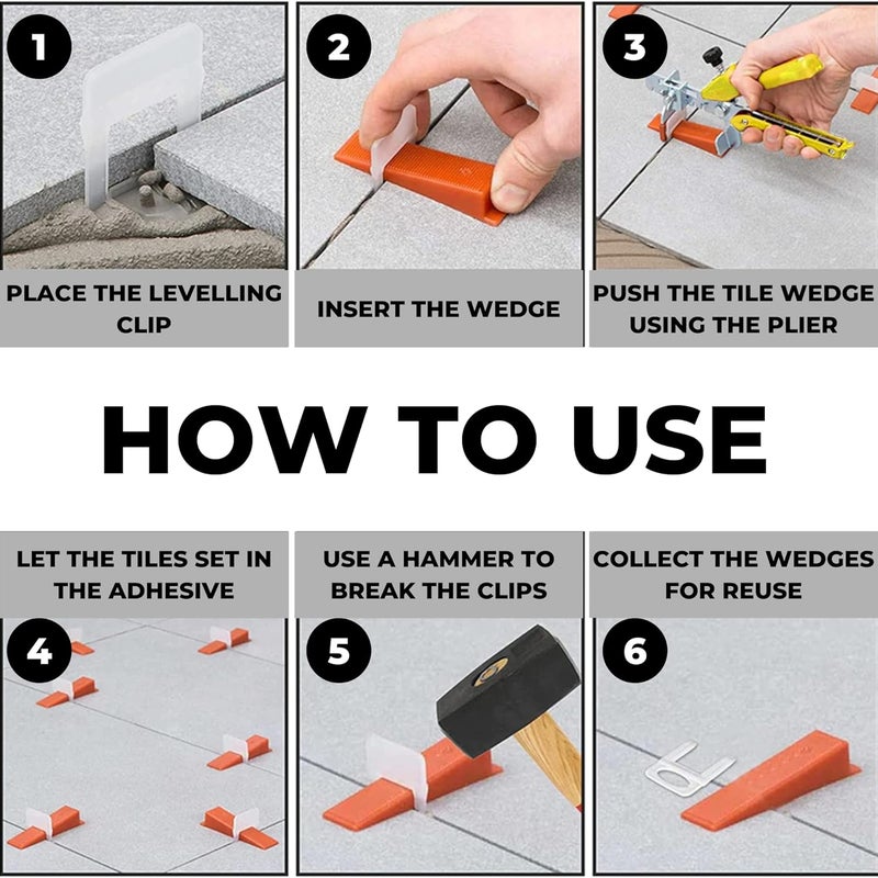 Zaptec Plastic Tile Levelling Spacer Clips 3 MM (100 Pcs) For Removing Lippage Unevenness During Tile Laying In Both Floor & Walls - Image 4
