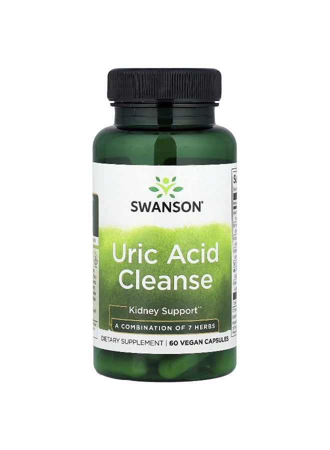 Swanson, Uric Acid Cleanse, 60 Vegan Capsules - Image 1