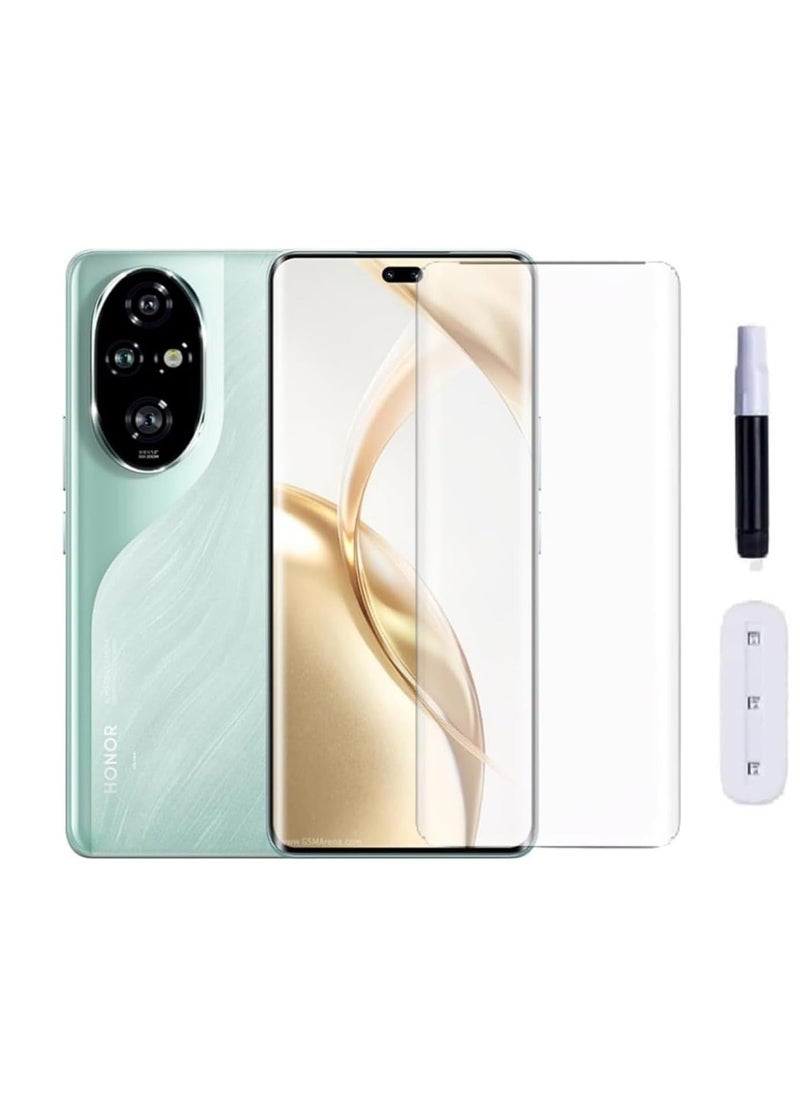 Generic - Compatible with Honor 200 Pro Screen Protector [Liquid UV Tempered Glass] Full Screen adhesive [Sensitive Touch][Fingerprint Sensor Compatible] HD Transparent - Image 1