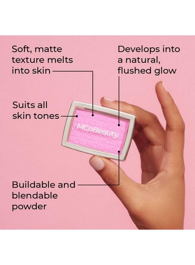 أم سي أو بيوتي أحمر خدود بودرة متوهجة بدرجة حموضة من MCoBeauty - وردي وردي، أحمر خدود غير لامع قابل للتخصيص، نباتي، مستحضرات تجميل خالية من القسوة - Image 5