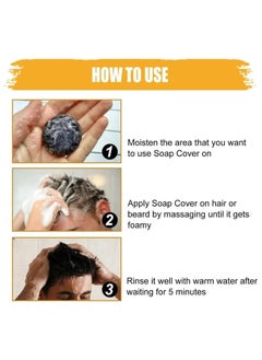 AMYTIS GARDEN Black Soap Grey Coverage Bar Shampoo, hair darkening soap bar with botanical herbal extracts for hair growth and dye free solution to gray hair  - Image 4