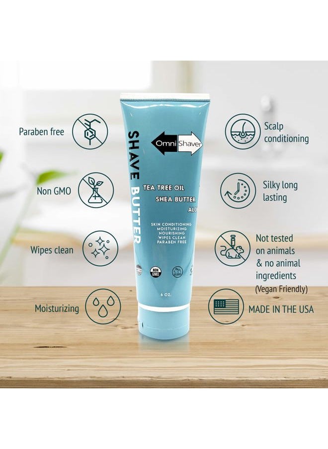 OmniShaver Shave Butter - The Best Shaving Cream for Head Arms Legs and Body - Shaving Conditioner Cream  - Image 2