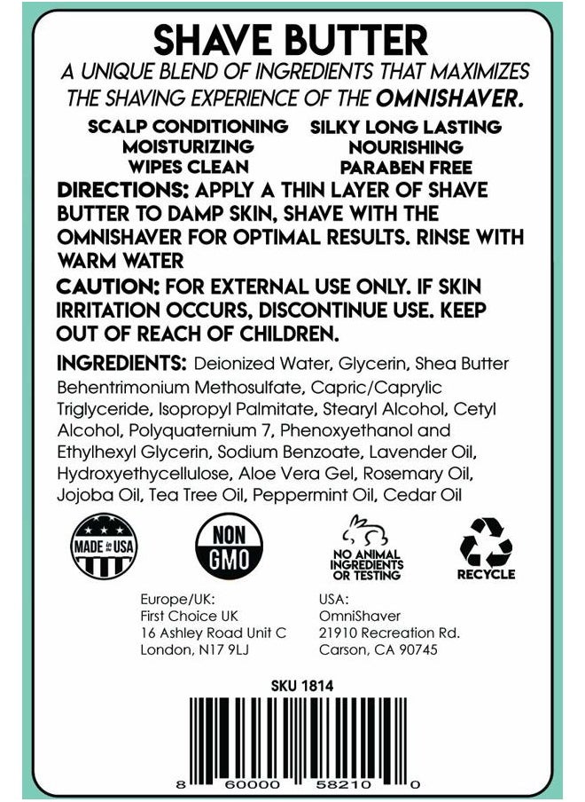 OmniShaver Shave Butter - The Best Shaving Cream for Head Arms Legs and Body - Shaving Conditioner Cream  - Image 3