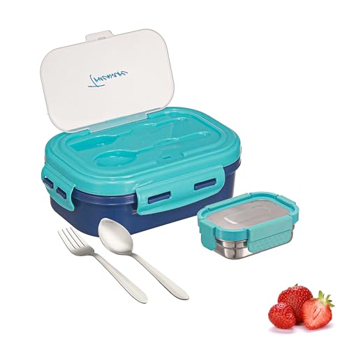 Trueware Picaso Insulated Inner Steel Thermoware BPA Free, Airtight, Food Grade, 2 Containers Lunch Box 750 ML - Image 1