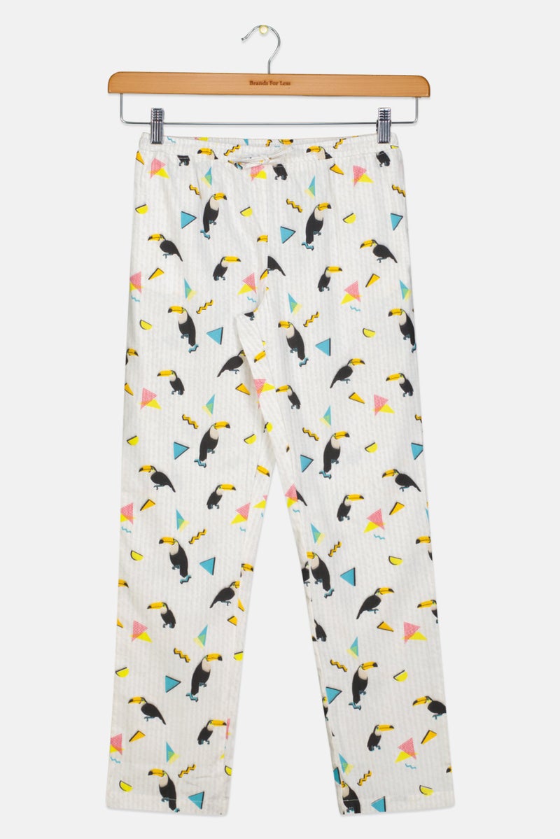 zivame Rosaline x Zivame Kids Girl Allover Print Drawstring Sleepwear Pajama, Multicolor - Image 1