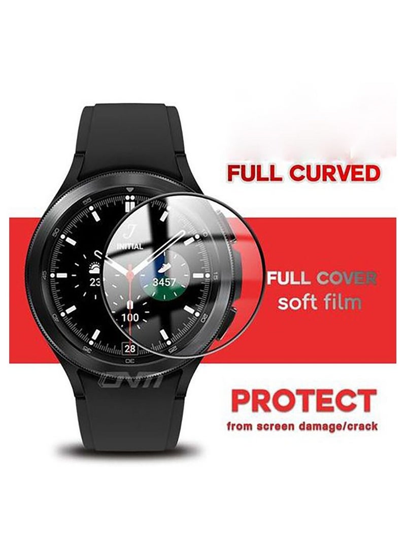 Samsung Galaxy Watch4 Classic 46mm Anti-Scratch HD Clear Soft Film Screen Protector -black