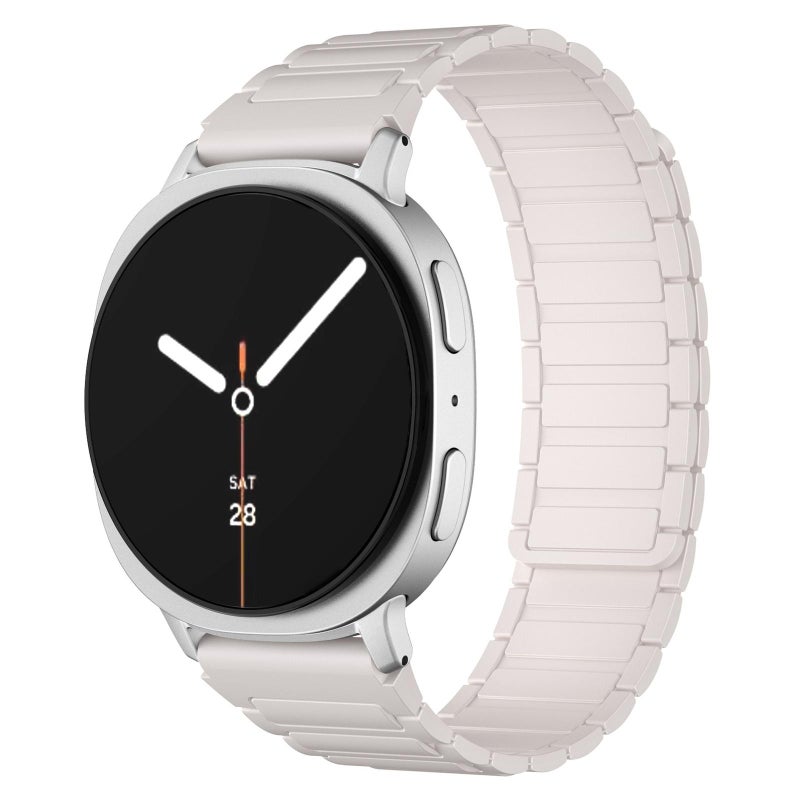 erorex For Samsung Galaxy Watch8 / 8 Classic I-Shaped Magnetic Silicone Watch Band(Starlight) - Image 1