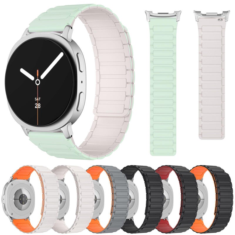 erorex For Samsung Galaxy Watch8 / 8 Classic I-Shaped Magnetic Silicone Watch Band(Starlight) - Image 4