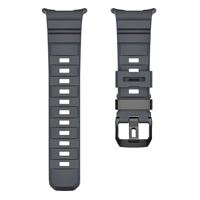 erorex For Samsung Galaxy Watch Ultra 47Mm / Ultra 2025 Wild Trail Silicone Sports Watch Band(Charcoal Black) - Image 4