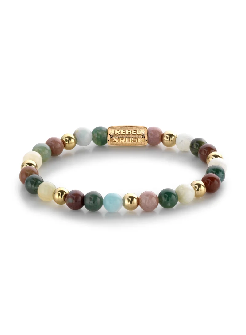 Rebel & Rose Spring Shine - Yellowgold ionplated Bracelet - 6mm S - RR-60077-G-S