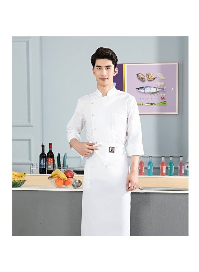 NIBEMINENT High-End Hotel Chef Overalls Autumn and Winter Restaurant Baking Chef Thickened Work Wear Men's  Anti-Static Kitchen  - Image 1