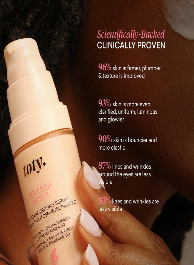toty. toty By Sofia Vergara - Reversa Retinol Photoage-Defying Serum - Anti-Aging to Reduce Lines and Wrinkles for Firm and Plump Skin - 0.5% Micro-Encapsulated Retinol, 5% Niacinamide, 2% NAG - 1.0 fl oz - Image 2