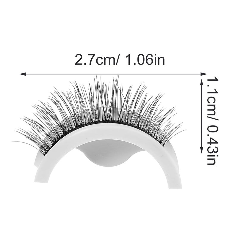 Self Adhesive False Eyelashes 1 Pair Short Realistic Extension Lashes Waterproof Lightweight for Party Makeup - Image 2