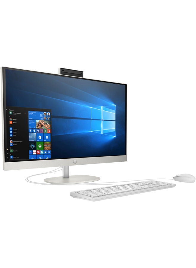 HP 27-cr1003nh كمبيوتر مكتبي شامل، شاشة تعمل باللمس IPS FHD بحجم 27"، معالج Intel Core Ultra 7 155U، ذاكرة RAM سعة 16GB DDR5، تخزين SSD سعة 512GB، رسومات مدمجة Intel Iris Xe، لوحة مفاتيح وفأرة HP سلكية متضمنة، نظام تشغيل FreeDOS، تصميم نحيف، A0CM0EA - Image 3