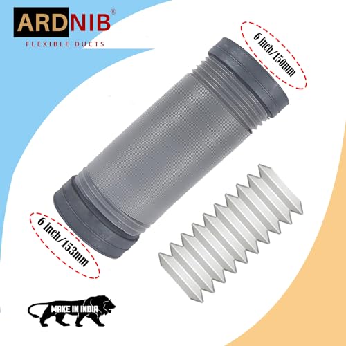 Ardnib 6/150MM PVC Kitchen Chimney Pipe/Flexible Plastic Pipe/Flexible Duct Hose Pipe (6 Feet) - Image 2