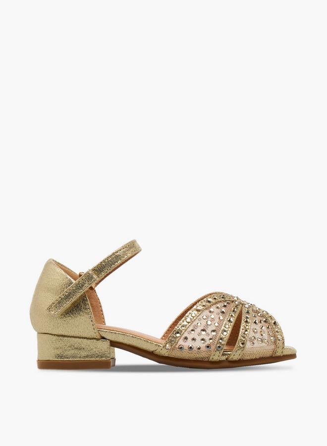 Flora Bella By Shoexpress Girls Embellished Block Heel Sandals - Image 3