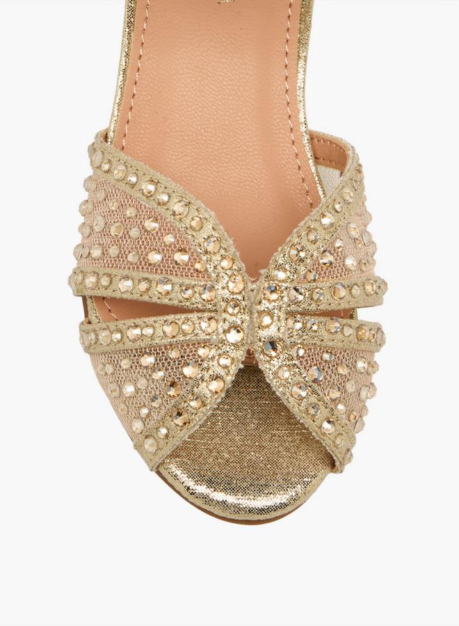 Flora Bella By Shoexpress Girls Embellished Block Heel Sandals - Image 4
