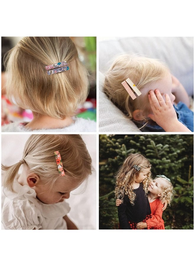 FANCY CLOUDS Hair Clips for Girls Women Toddler Baby,Assorted 20Pcs Flower Fabric Fully Lined Small Alligator Clips Hair Accessories for Teens Child Kids Gifts - Image 2