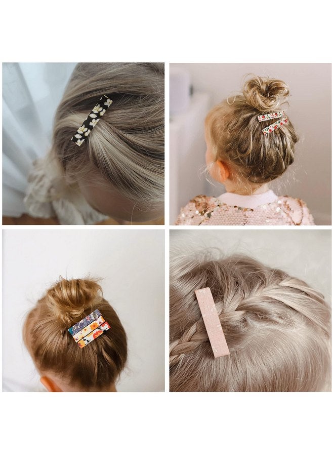 FANCY CLOUDS Hair Clips for Girls Women Toddler Baby,Assorted 20Pcs Flower Fabric Fully Lined Small Alligator Clips Hair Accessories for Teens Child Kids Gifts - Image 3