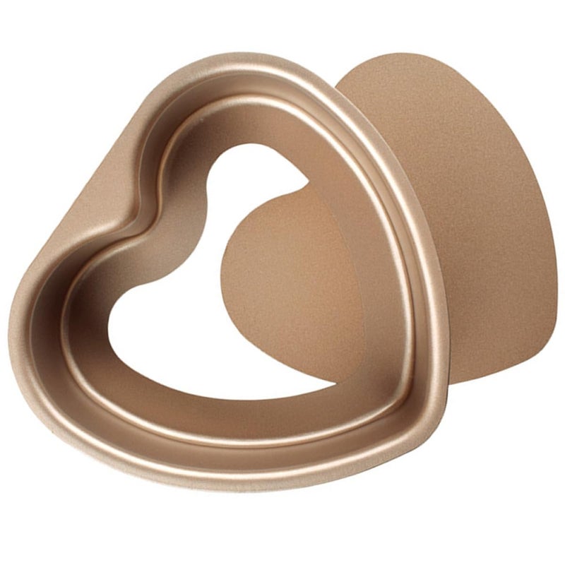 6 Inch Heart Shaped Baking Pan Removable Bottom Carbon Steel Cake Mold For Home Baking - Image 2