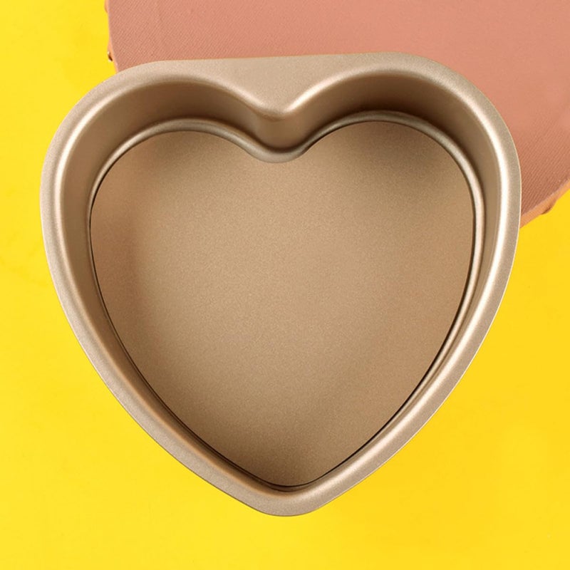 6 Inch Heart Shaped Baking Pan Removable Bottom Carbon Steel Cake Mold For Home Baking - Image 5