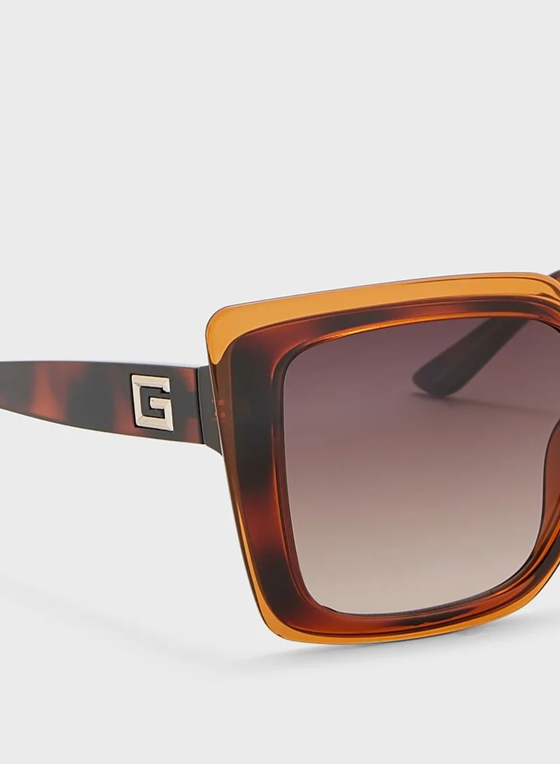 GUESS Gradient Oversized Rectangle Shape Sunglasses