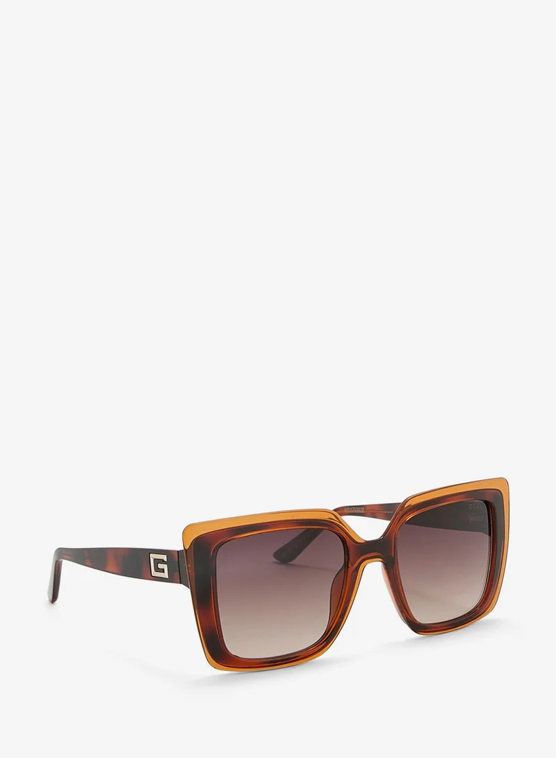Gradient Oversized Rectangle Shape Sunglasses